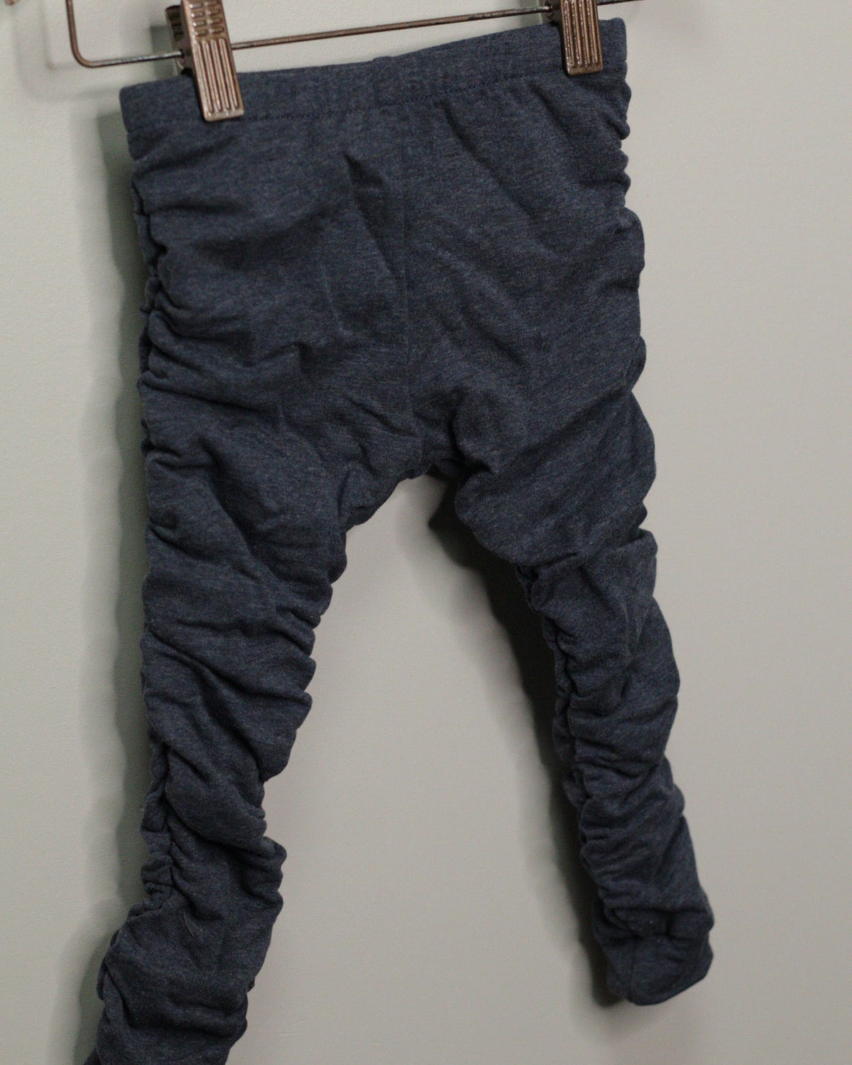 Blue French Terry Ruche Leggings