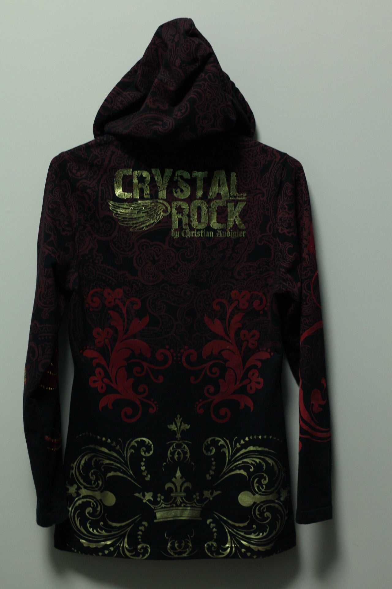 Y2K Christian Audigier Graphic Zip Hoodie | M