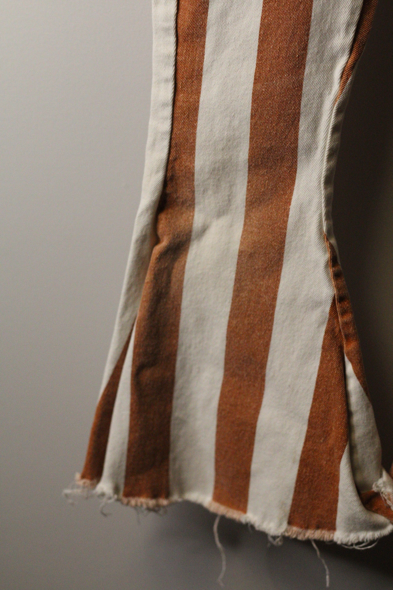 Rust & Cream Stripe Flare Jeans | 4t