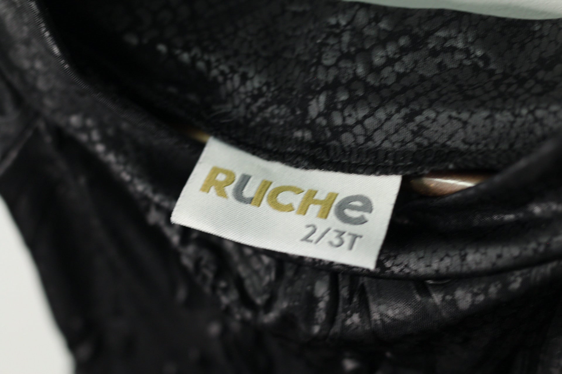Embossed Faux Leather Dress | 2/3T