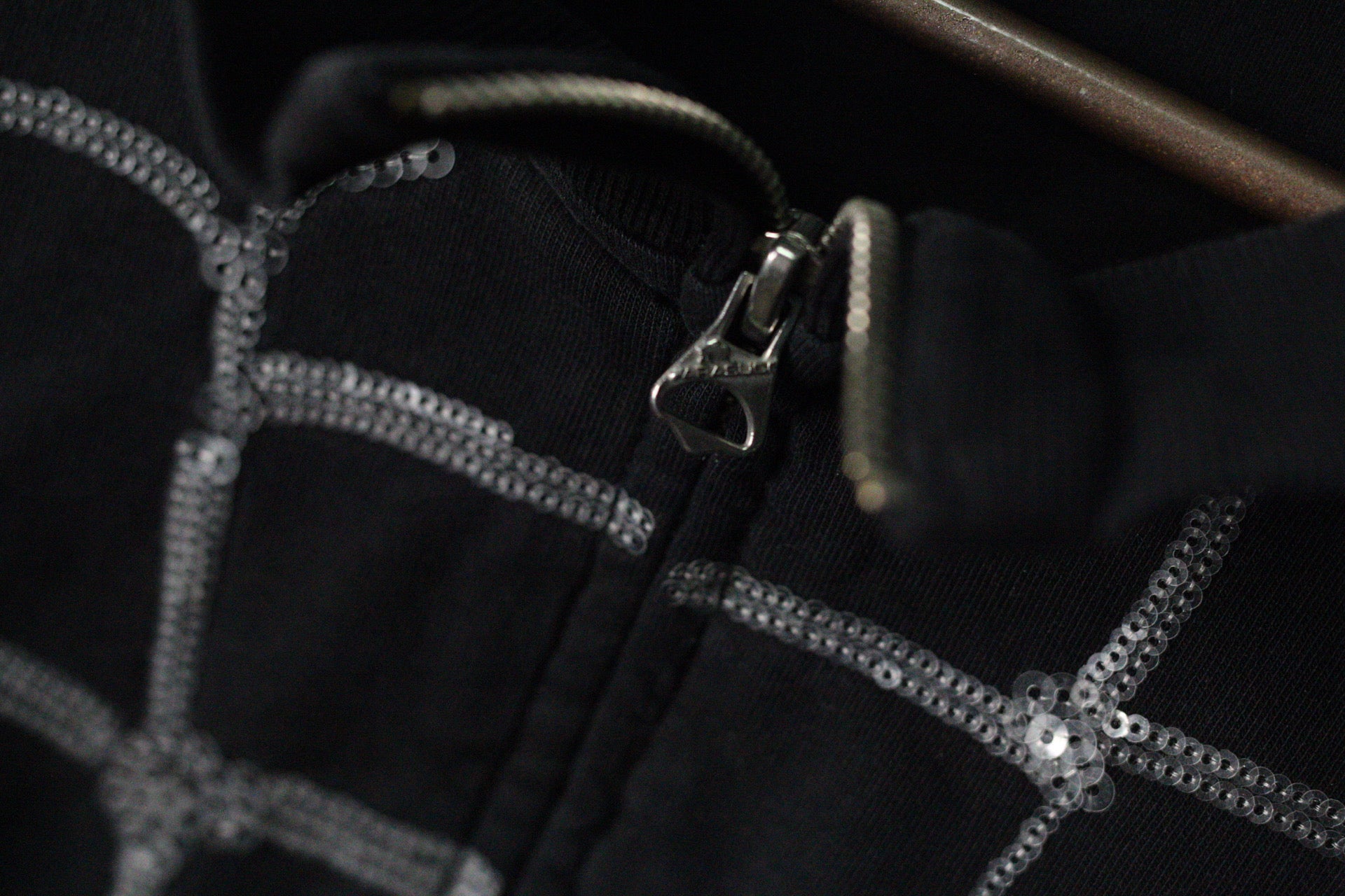 Sequin Grid Zip Jacket | Parasuco | Y2K | M