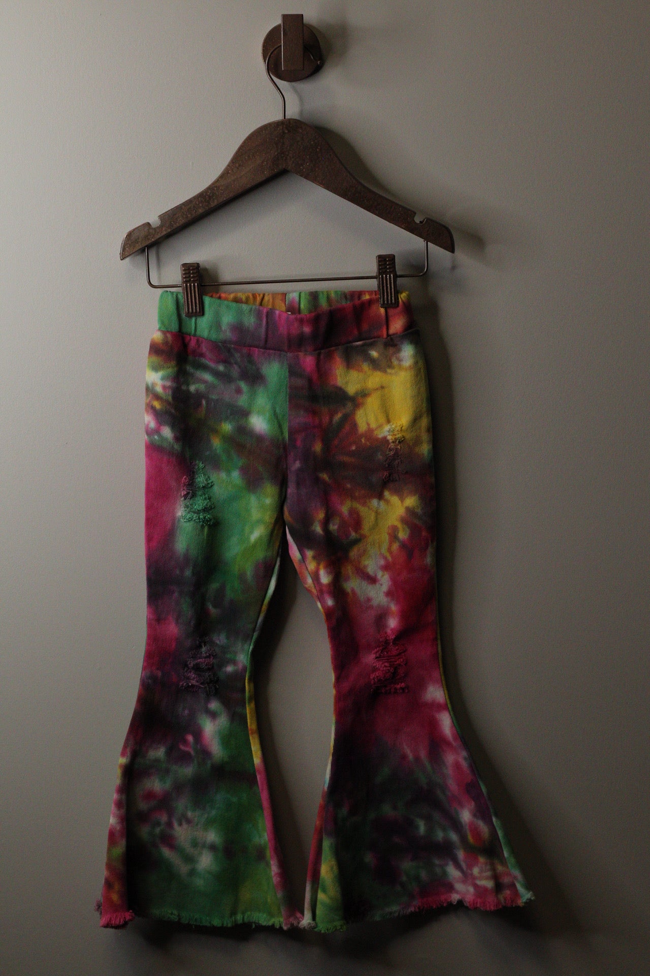 Rainbow Tie-Dye Bell Bottoms| 4t