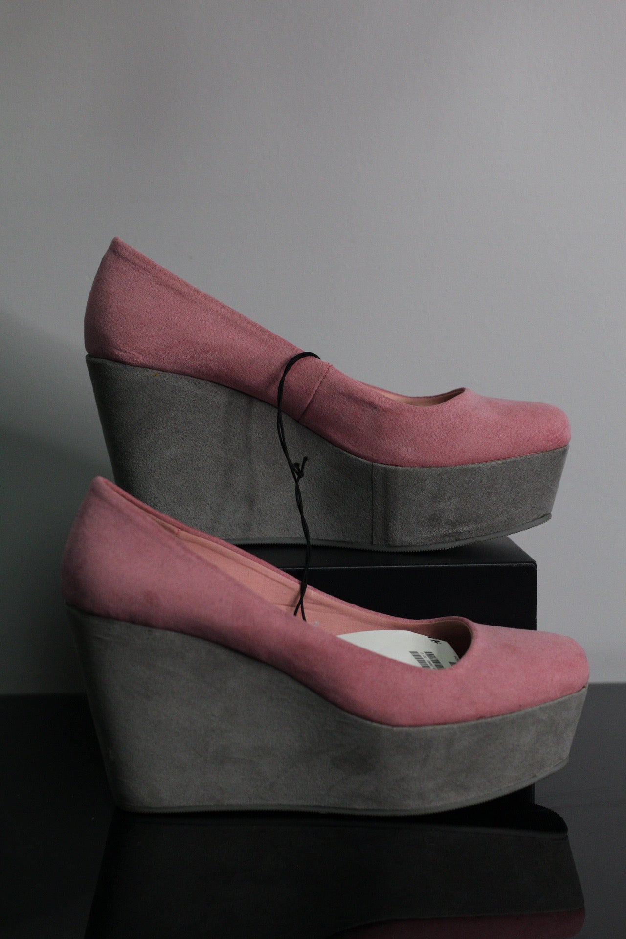 Pink & Grey PLATFORM WEDGES | SIZE 39