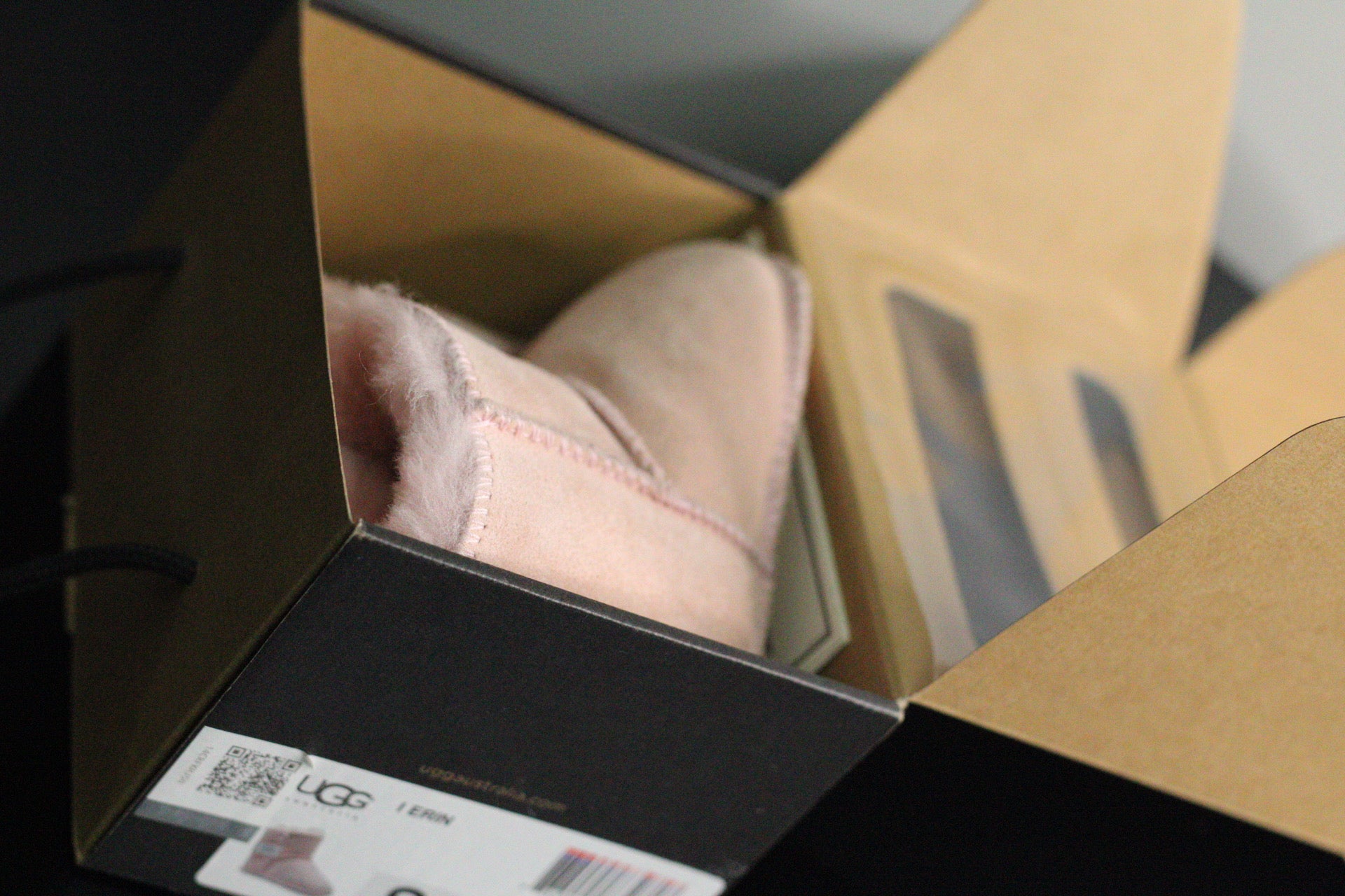 Tiny Baby Pink UGG Australia Sheepskin Booties | S