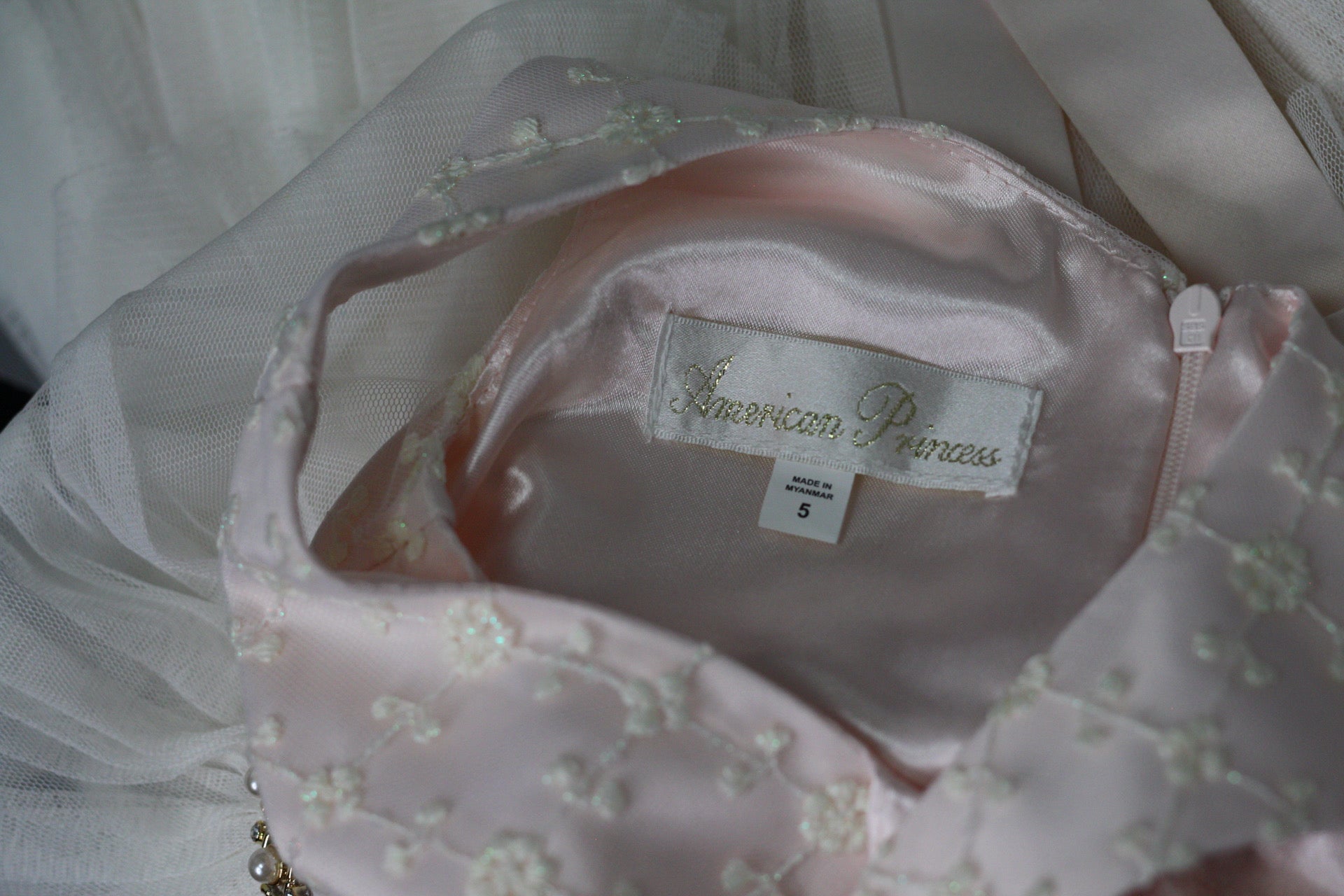 American Princess Embroidered Tiered Tulle Dress | 5T