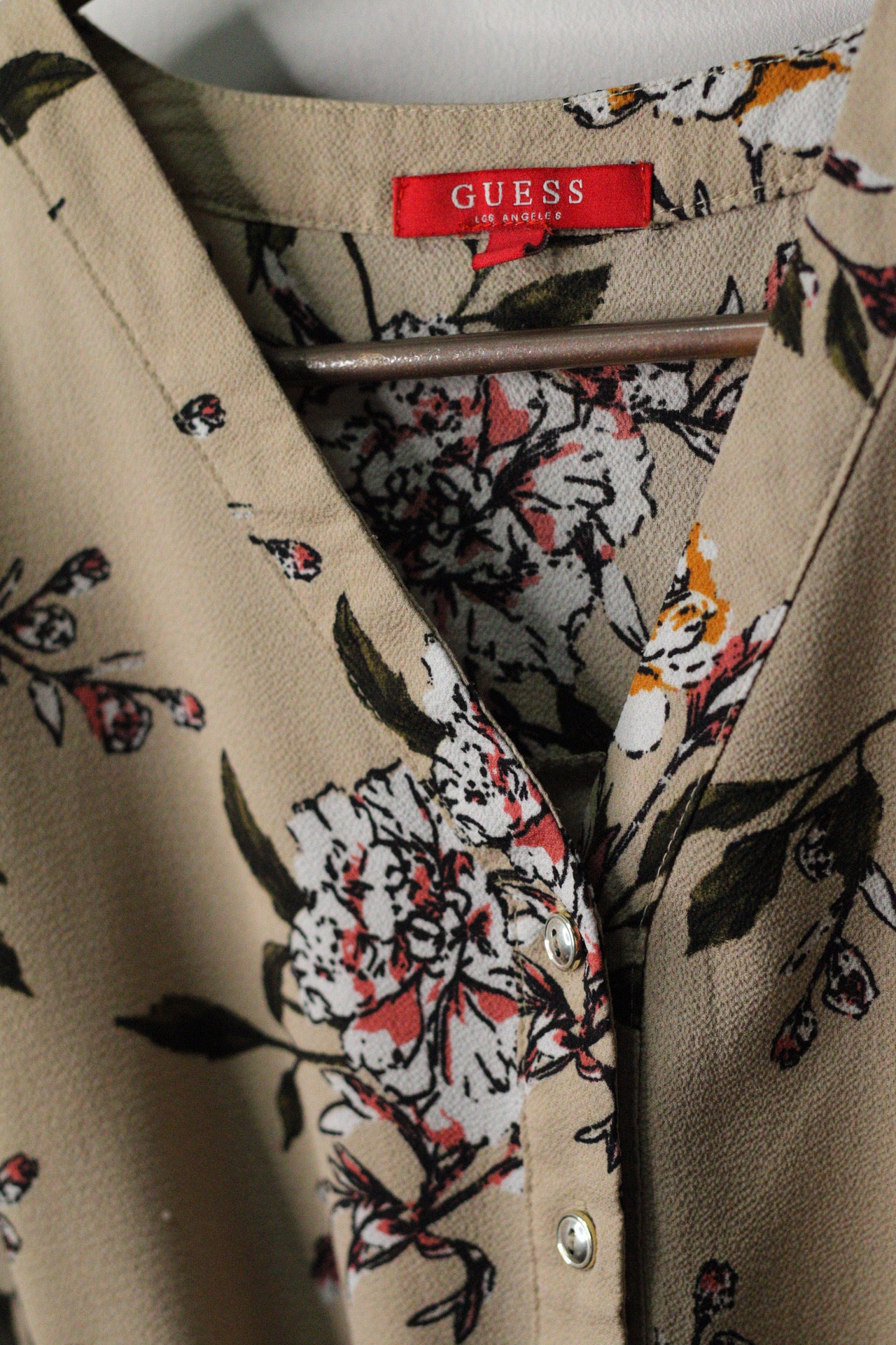 Floral Tunic Belted Blouse | Guess | M