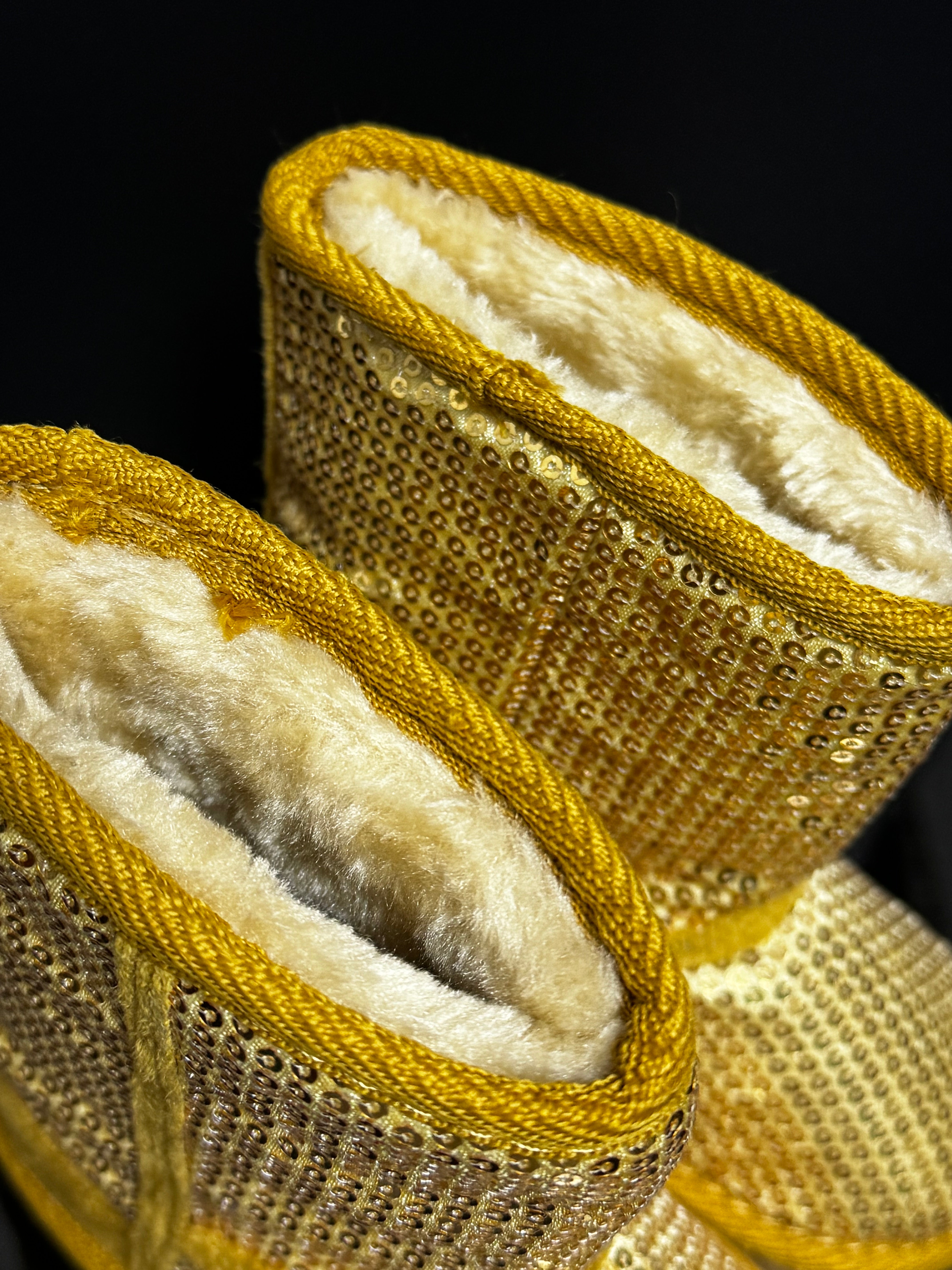 Gold Sequin Boots