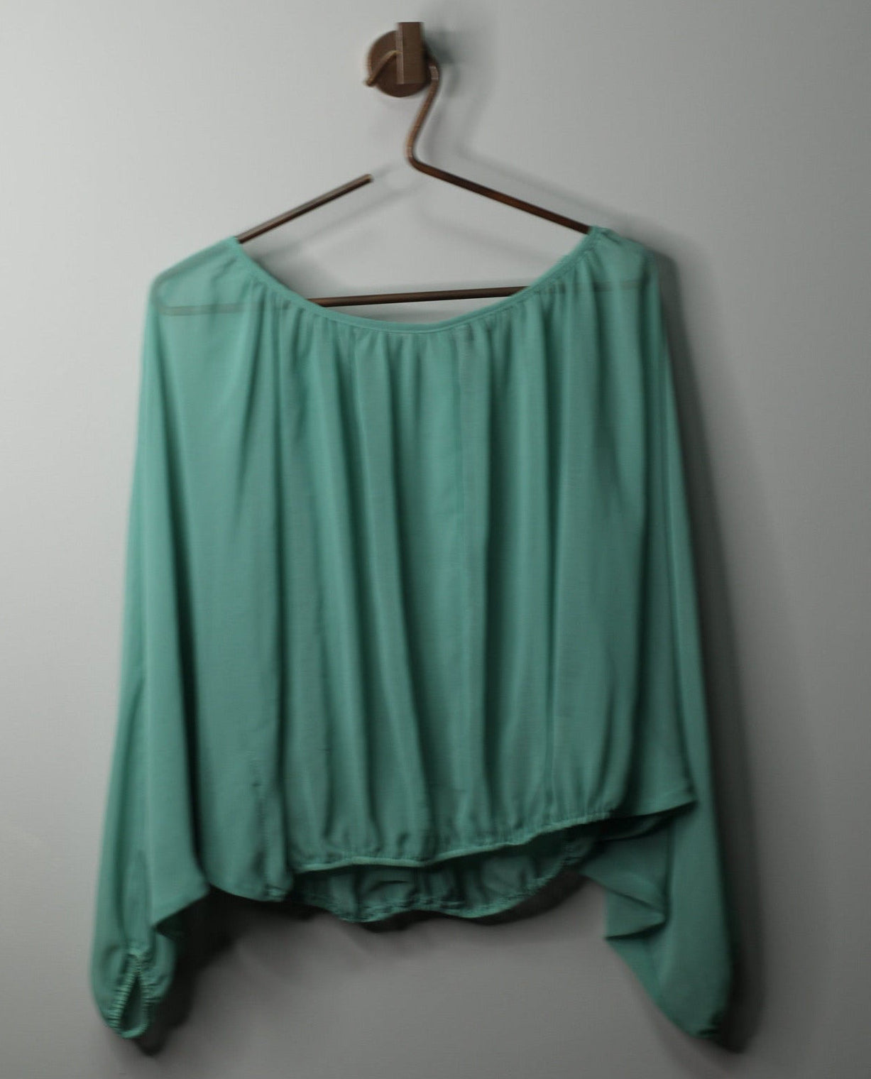 Sheer Off-Shoulder Blouse | M