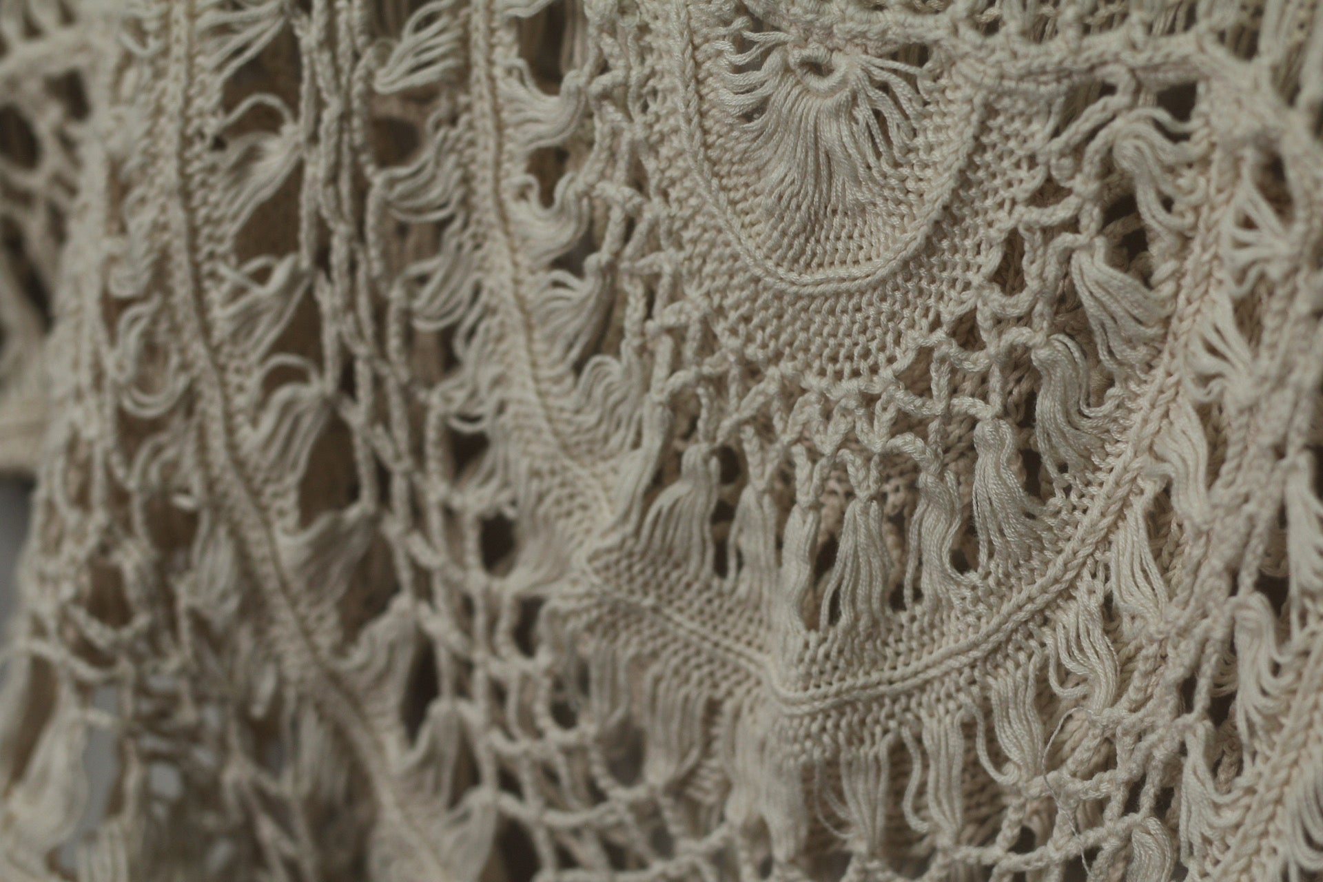 Crochet Knit Boho Top | M