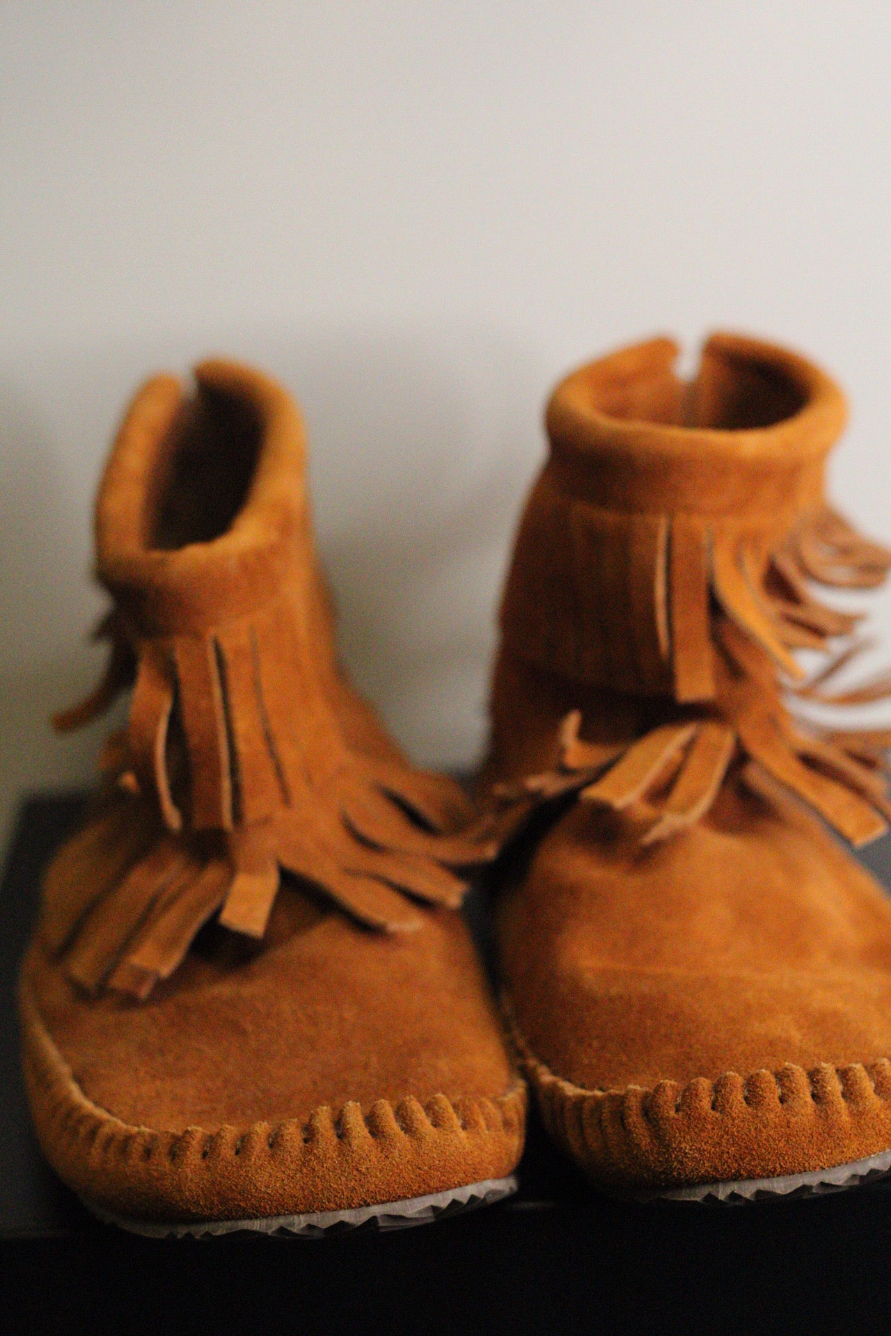 Suede Leather Fringe Moccasin Boots |9