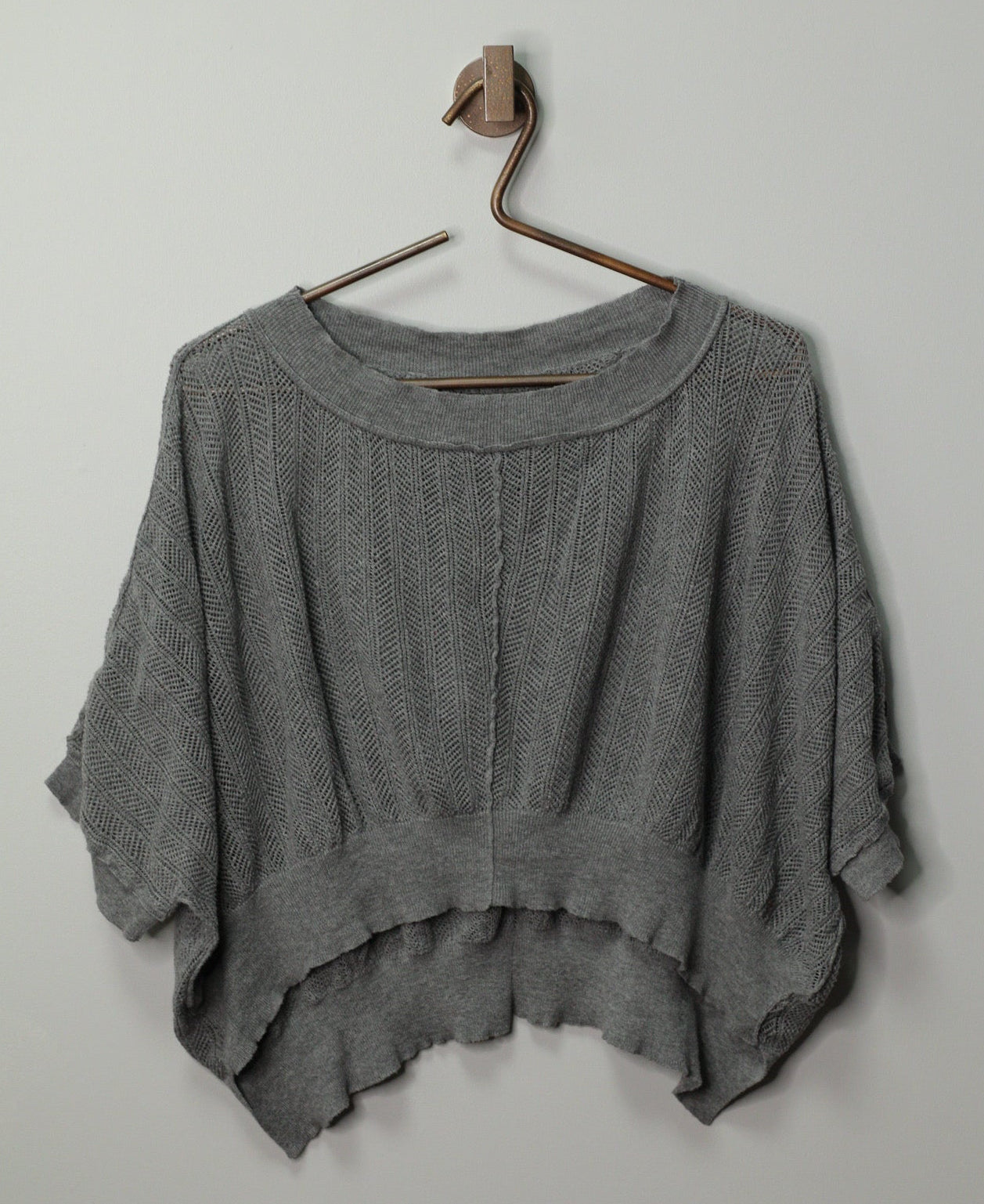 Sheer Knit Poncho Top | Buffalo | M