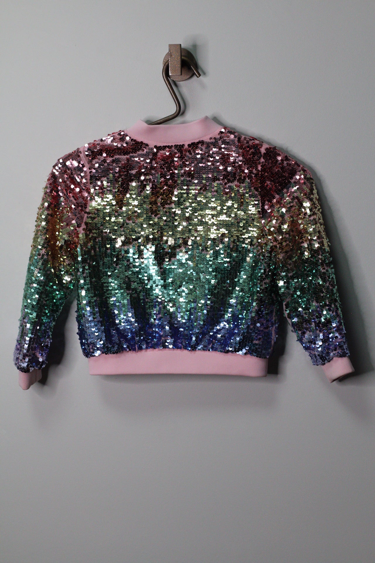 Rainbow Sequin Bomber Jacket | 5/6Y