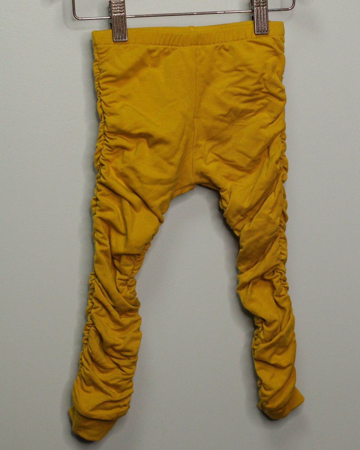 Mustard French Terry Ruche Leggings