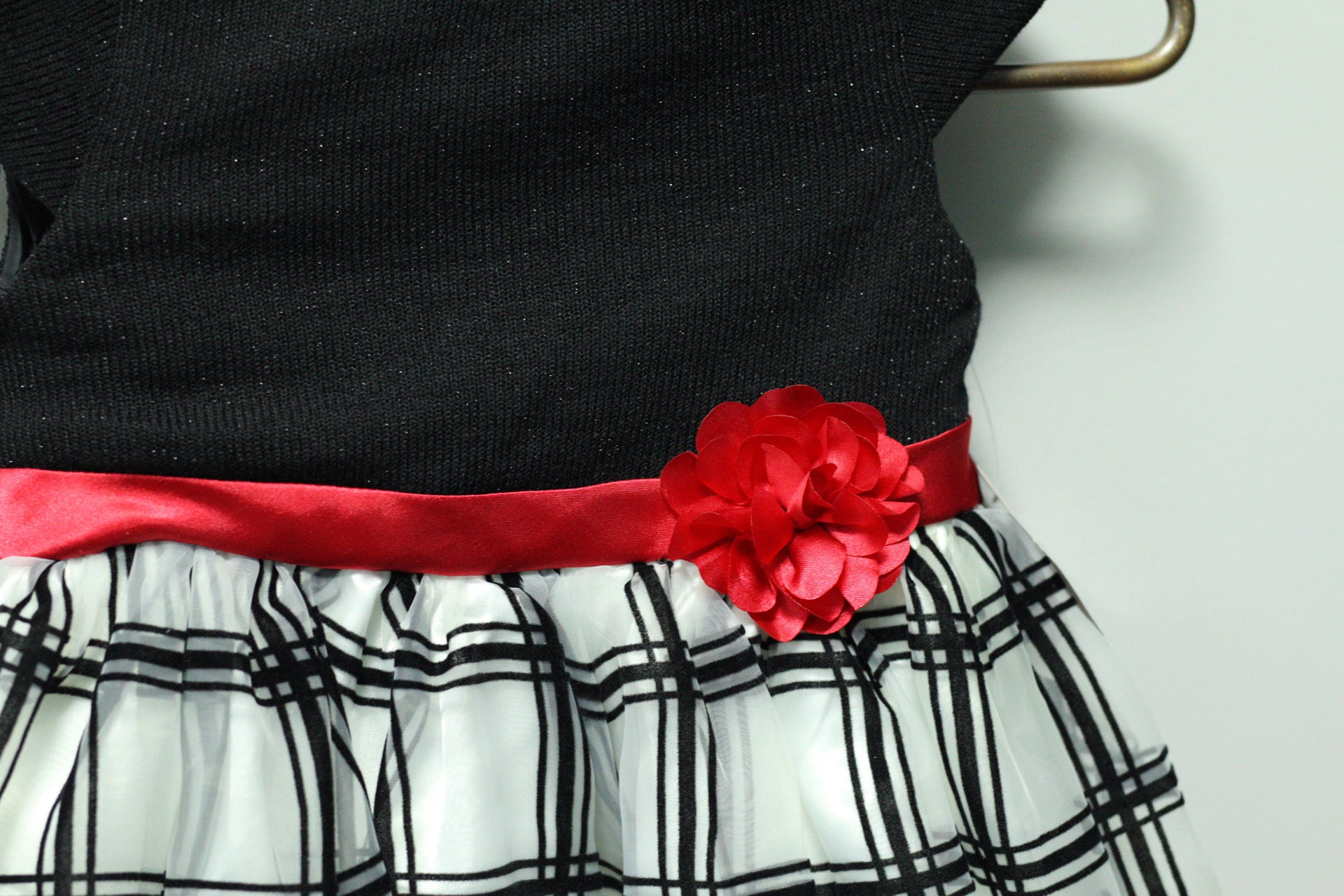 Plaid Mesh Layered Party Dress | 4t