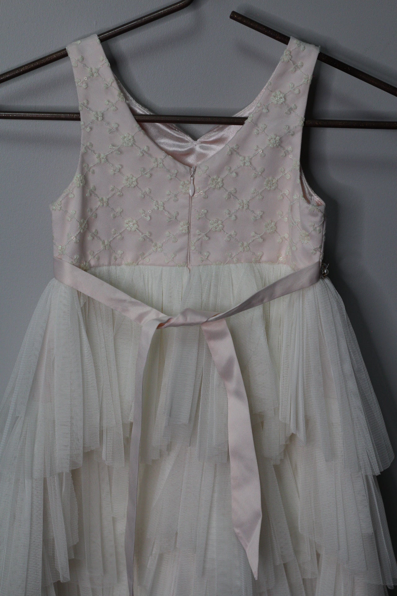 American Princess Embroidered Tiered Tulle Dress | 5T