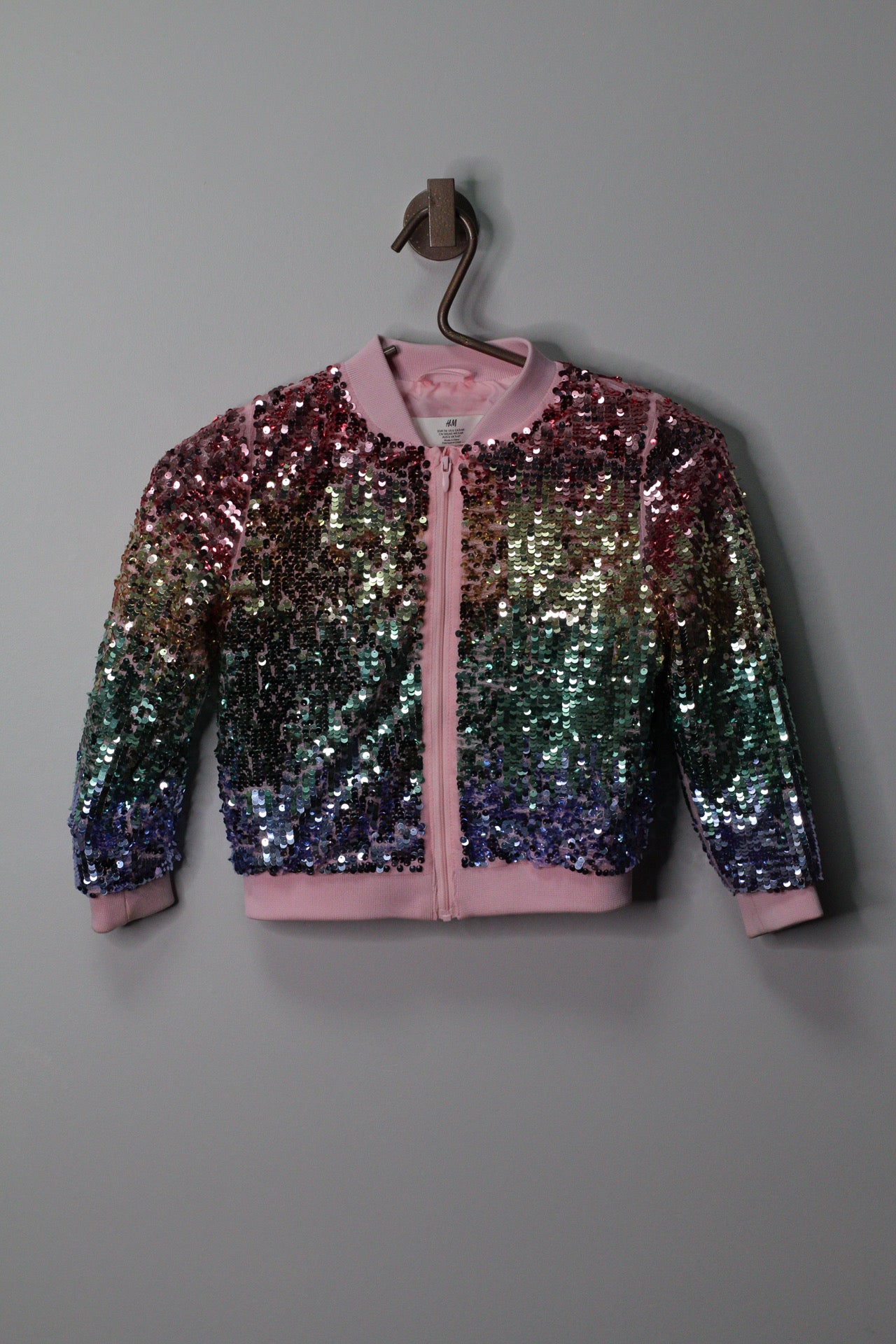 Rainbow Sequin Bomber Jacket | 5/6Y