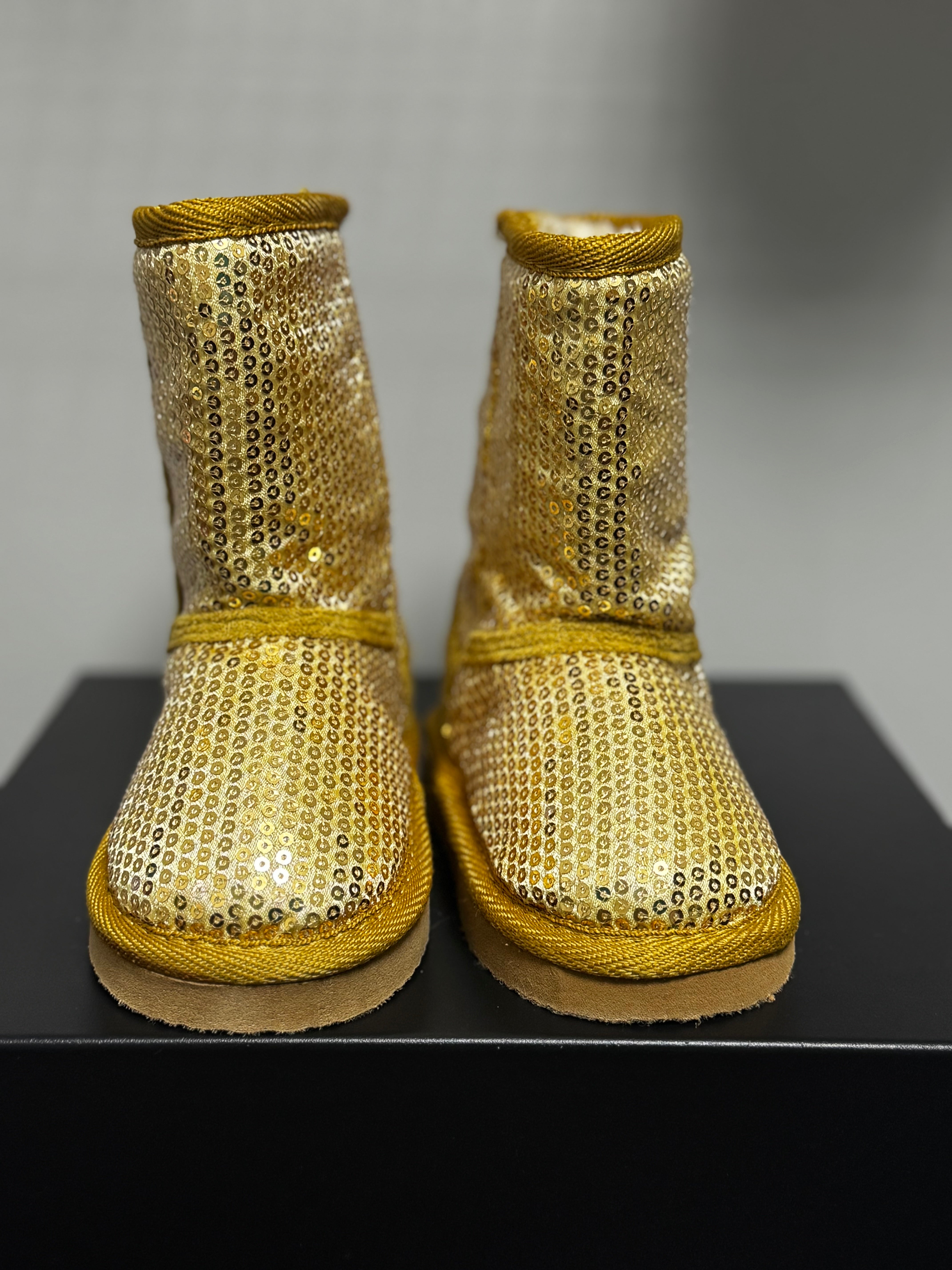 Gold Sequin Boots