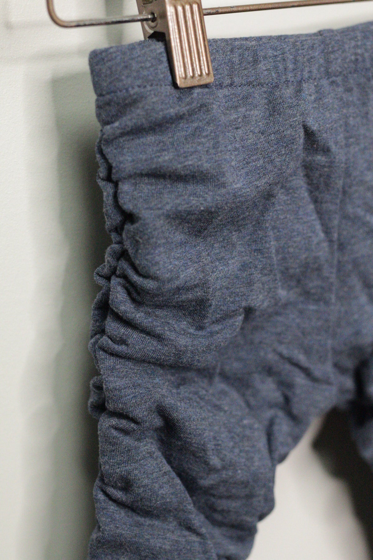 Blue French Terry Ruche Leggings