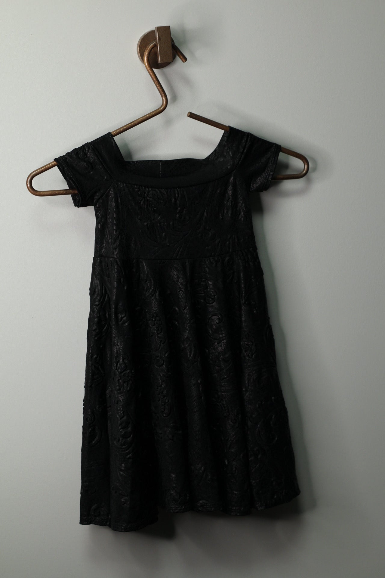 Embossed Faux Leather Dress | 2/3T