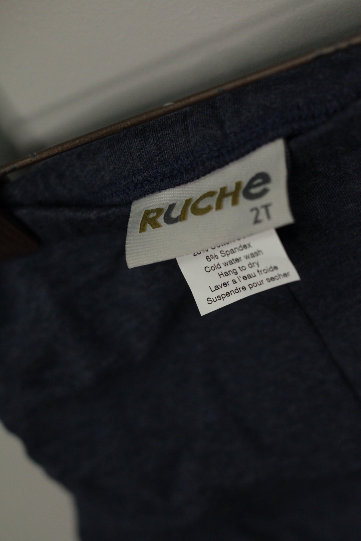 Blue French Terry Ruche Leggings
