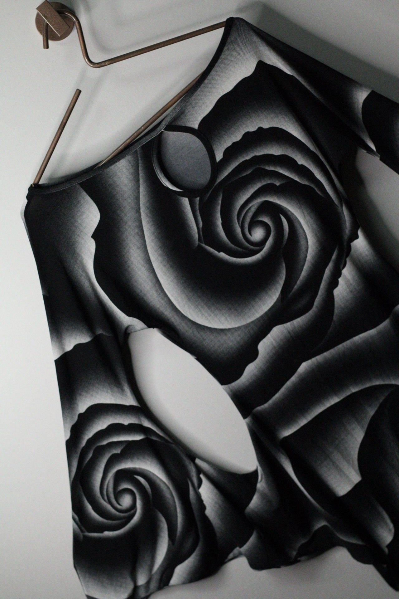 Rose Swirl Dress| Draped Connected Sleeves | M