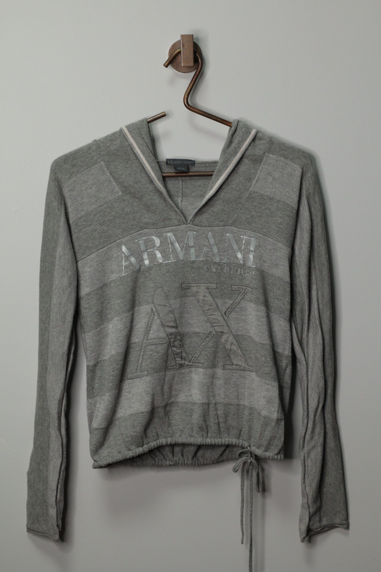 Armani Ex Y2K Knit Hoodie | M