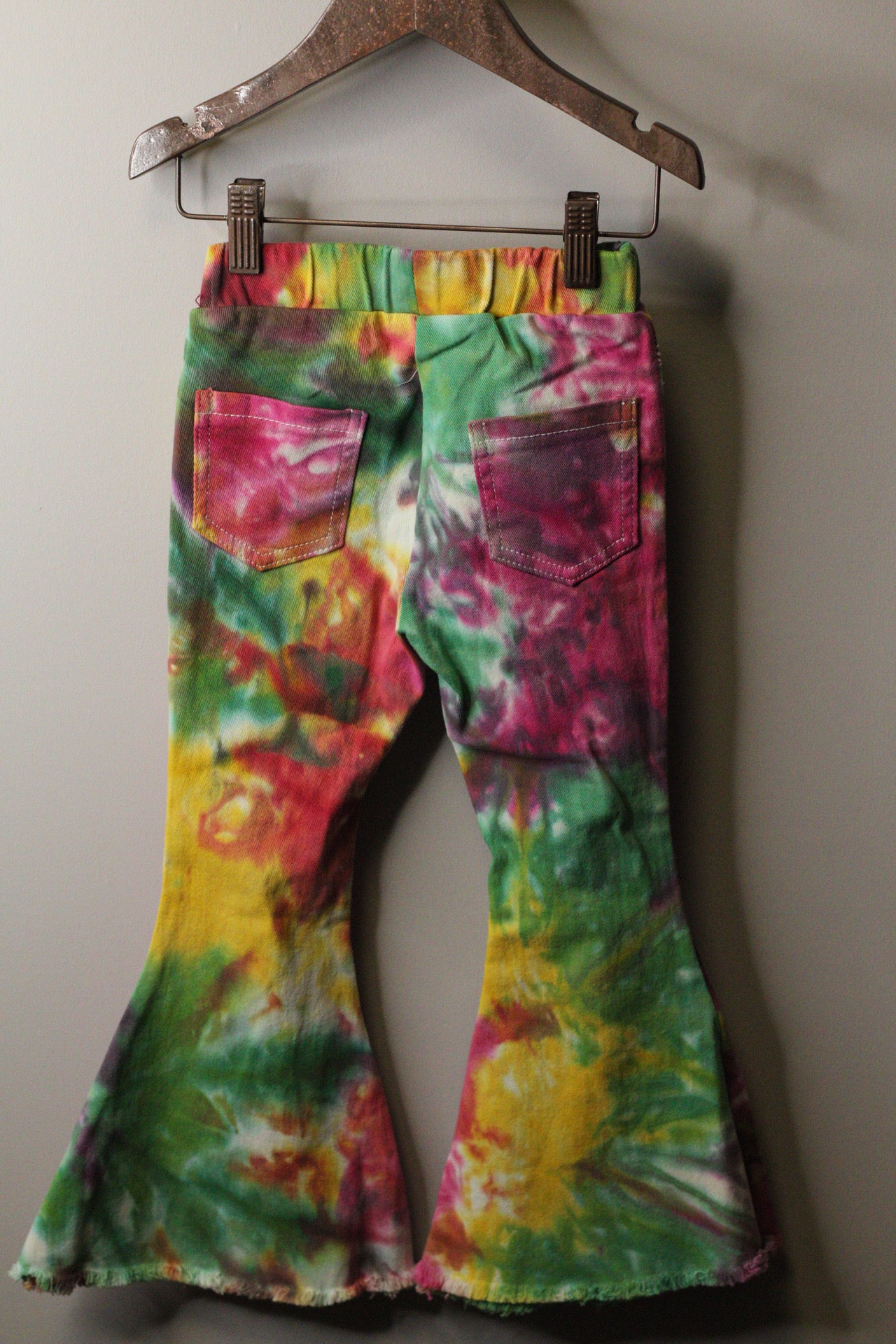 Rainbow Tie-Dye Bell Bottoms| 4t