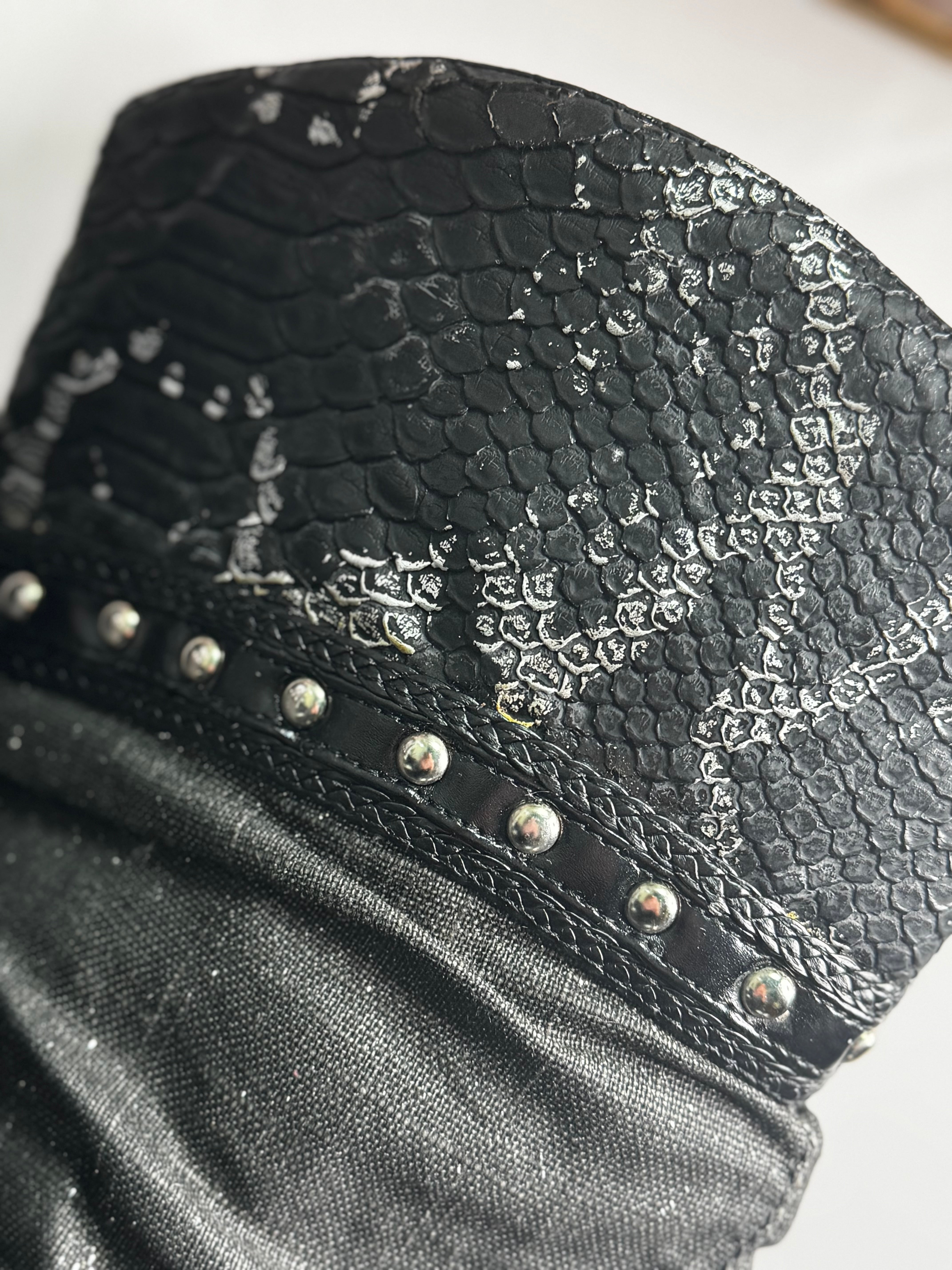 Studded Chain Knee High Boots | 7.5