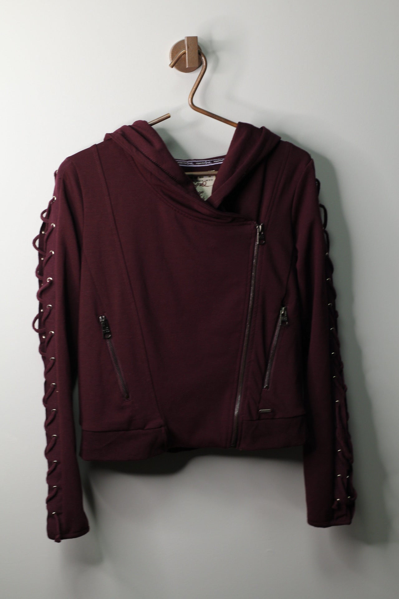 Asymmetrical Moto Zip Hoodie | Triple Five Soul | L