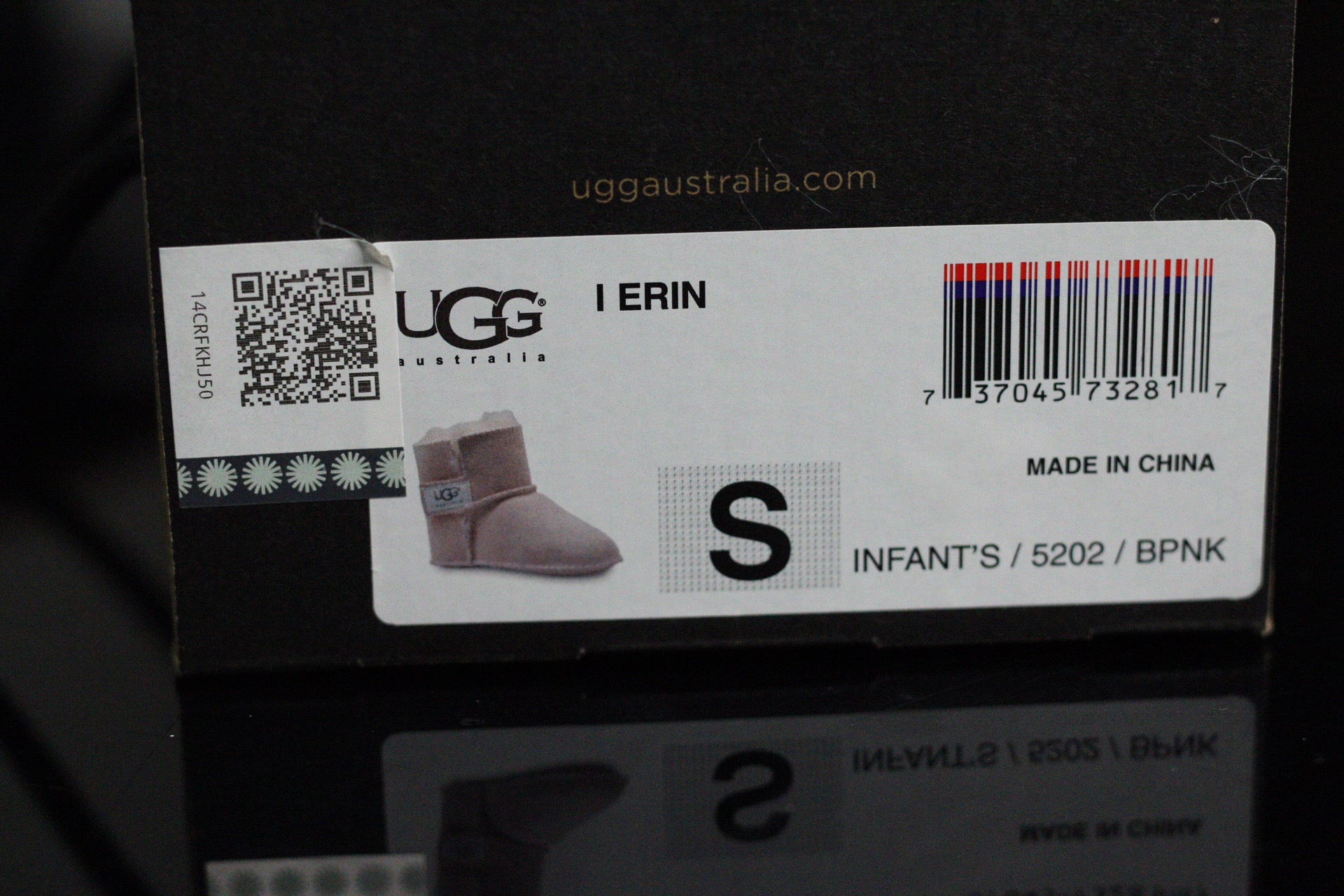 Tiny Baby Pink UGG Australia Sheepskin Booties | S