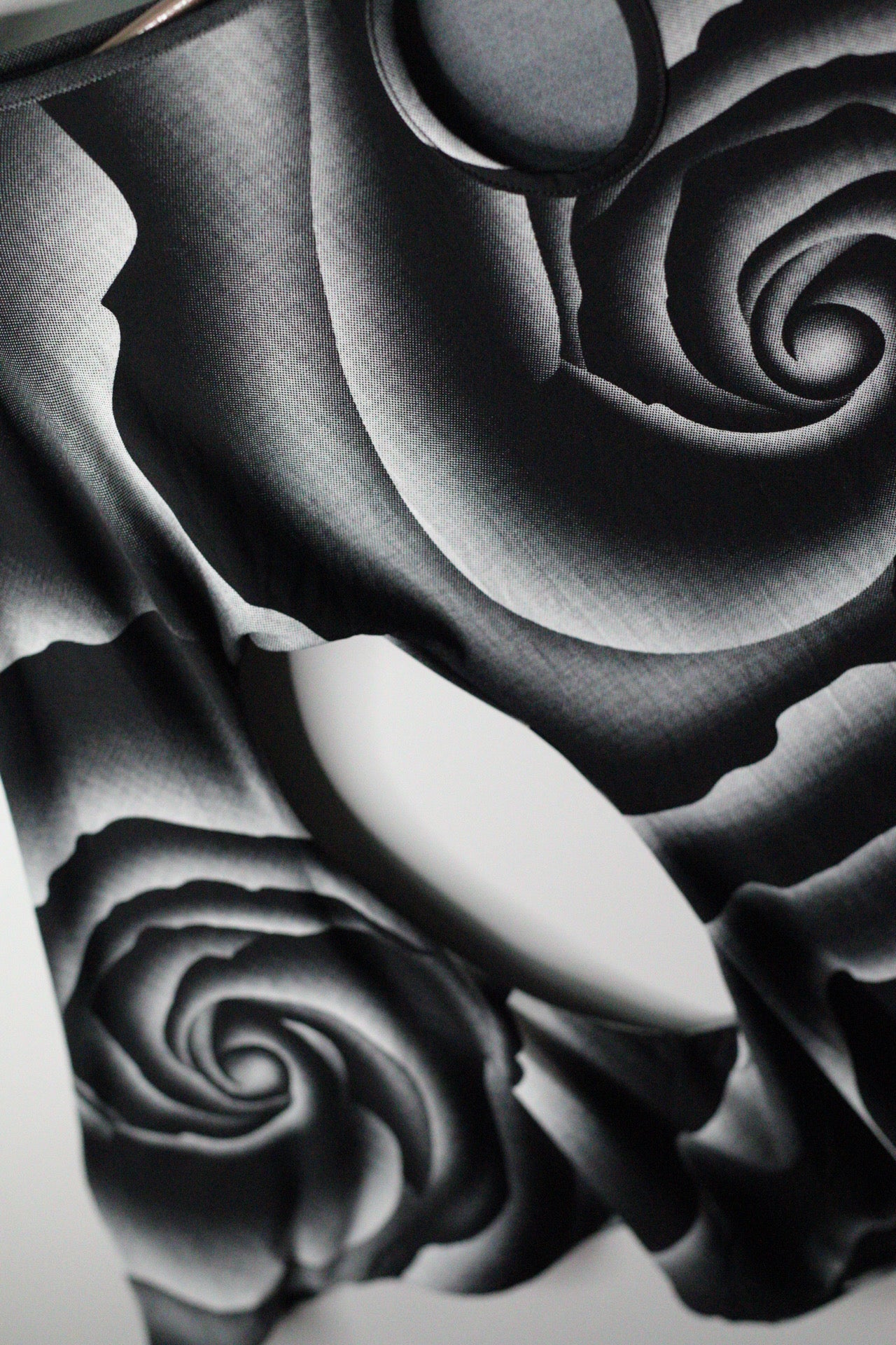 Rose Swirl Dress| Draped Connected Sleeves | M