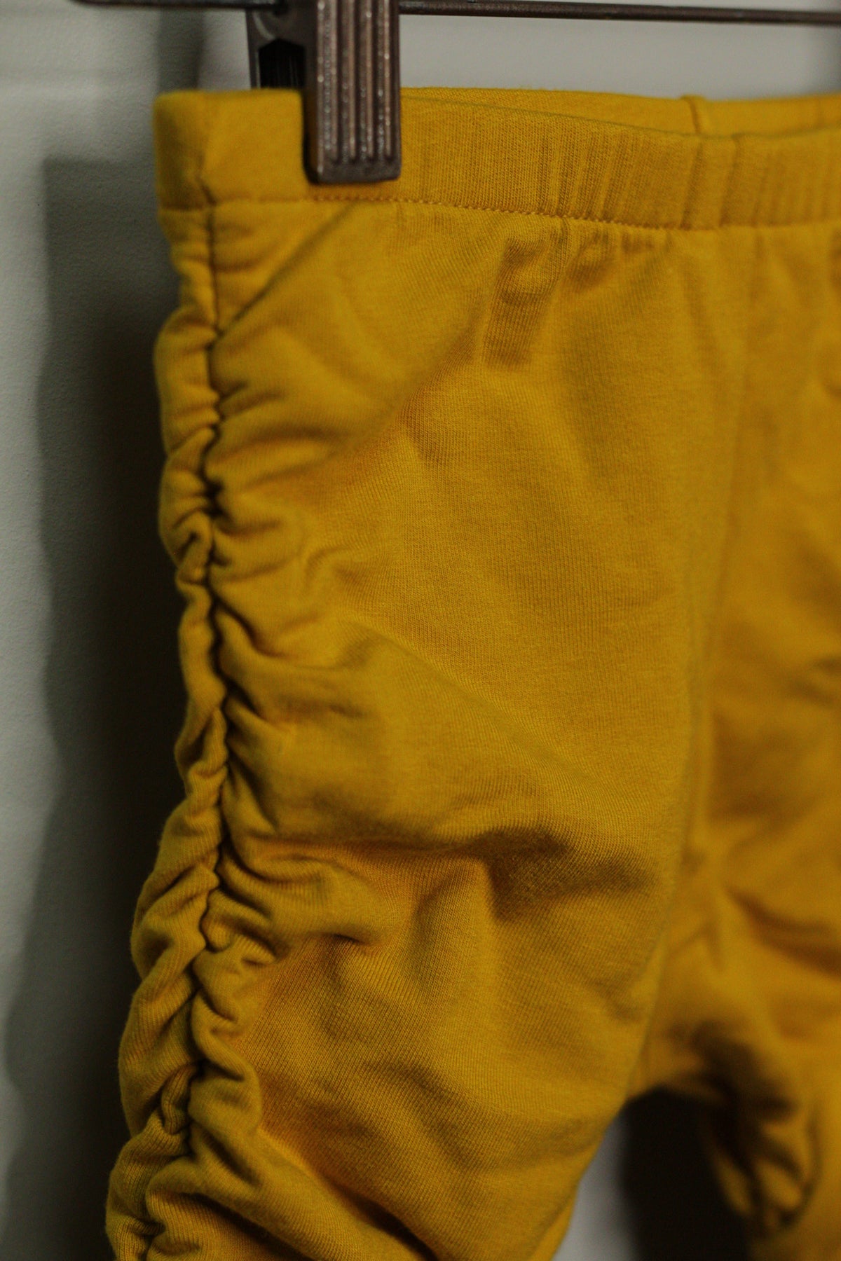 Mustard French Terry Ruche Leggings