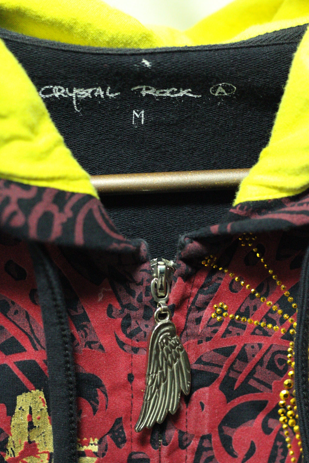 Y2K Christian Audigier Graphic Zip Hoodie | M