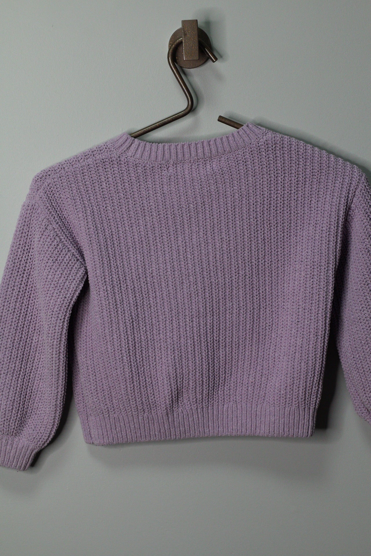 Lavender Sequin Bow Knit Sweater | 4/6Y