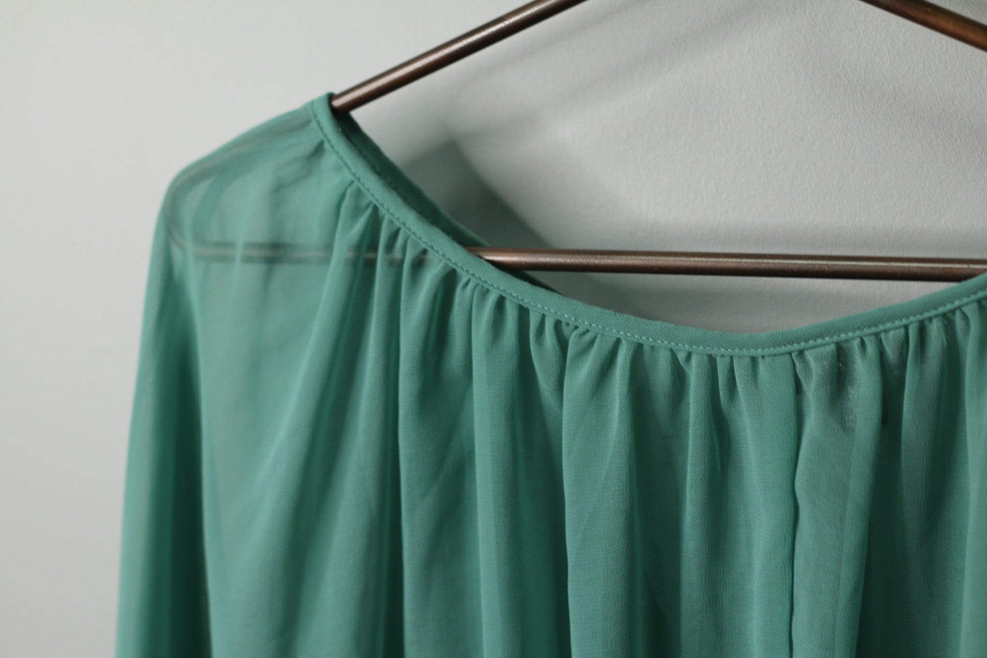 Sheer Off-Shoulder Blouse | M