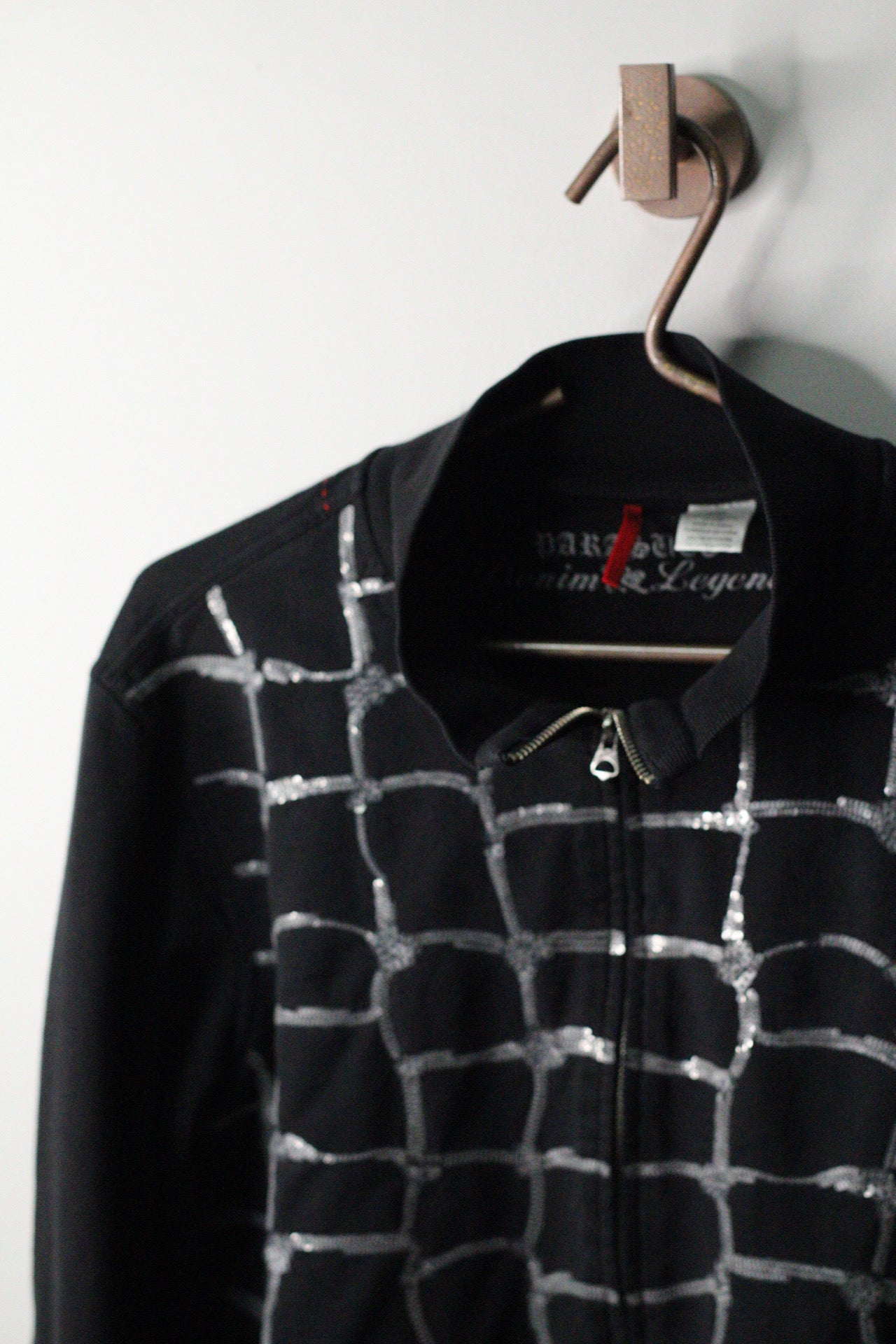 Sequin Grid Zip Jacket | Parasuco | Y2K | M