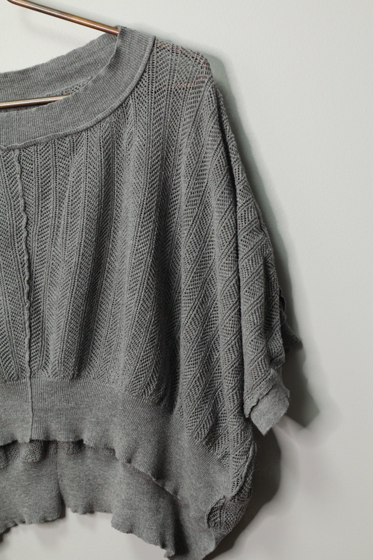 Sheer Knit Poncho Top | Buffalo | M