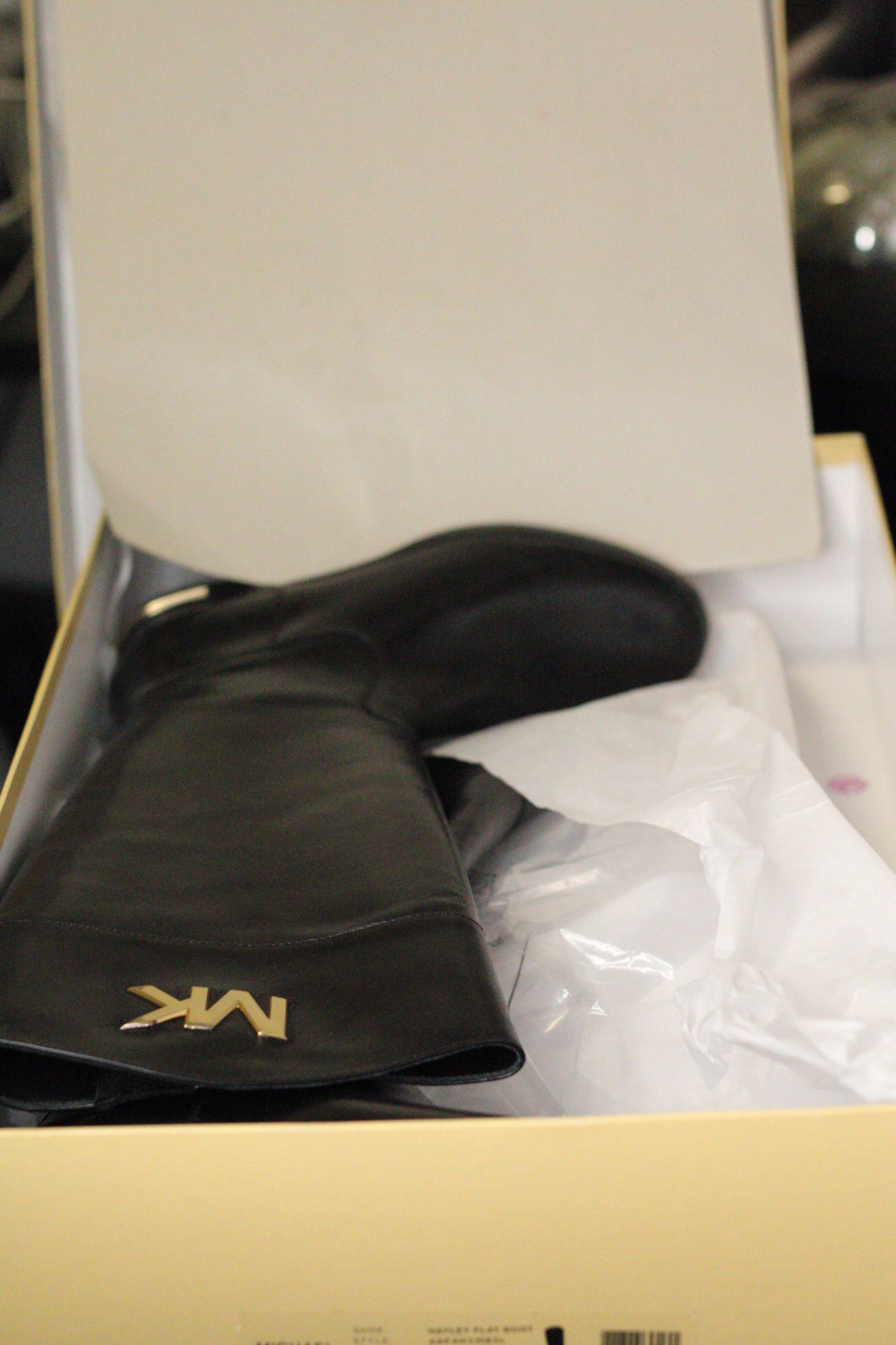 Michael Kors Black Leather Tall Riding Boots | 8 | NIB