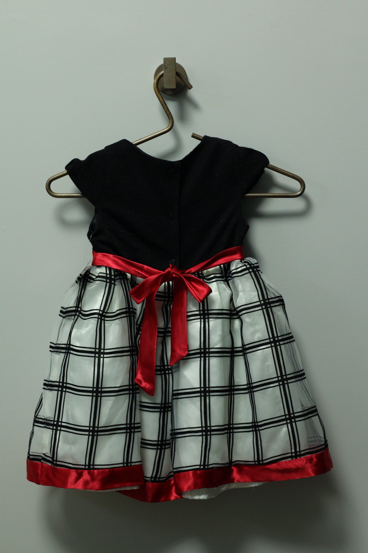 Plaid Mesh Layered Party Dress | 4t