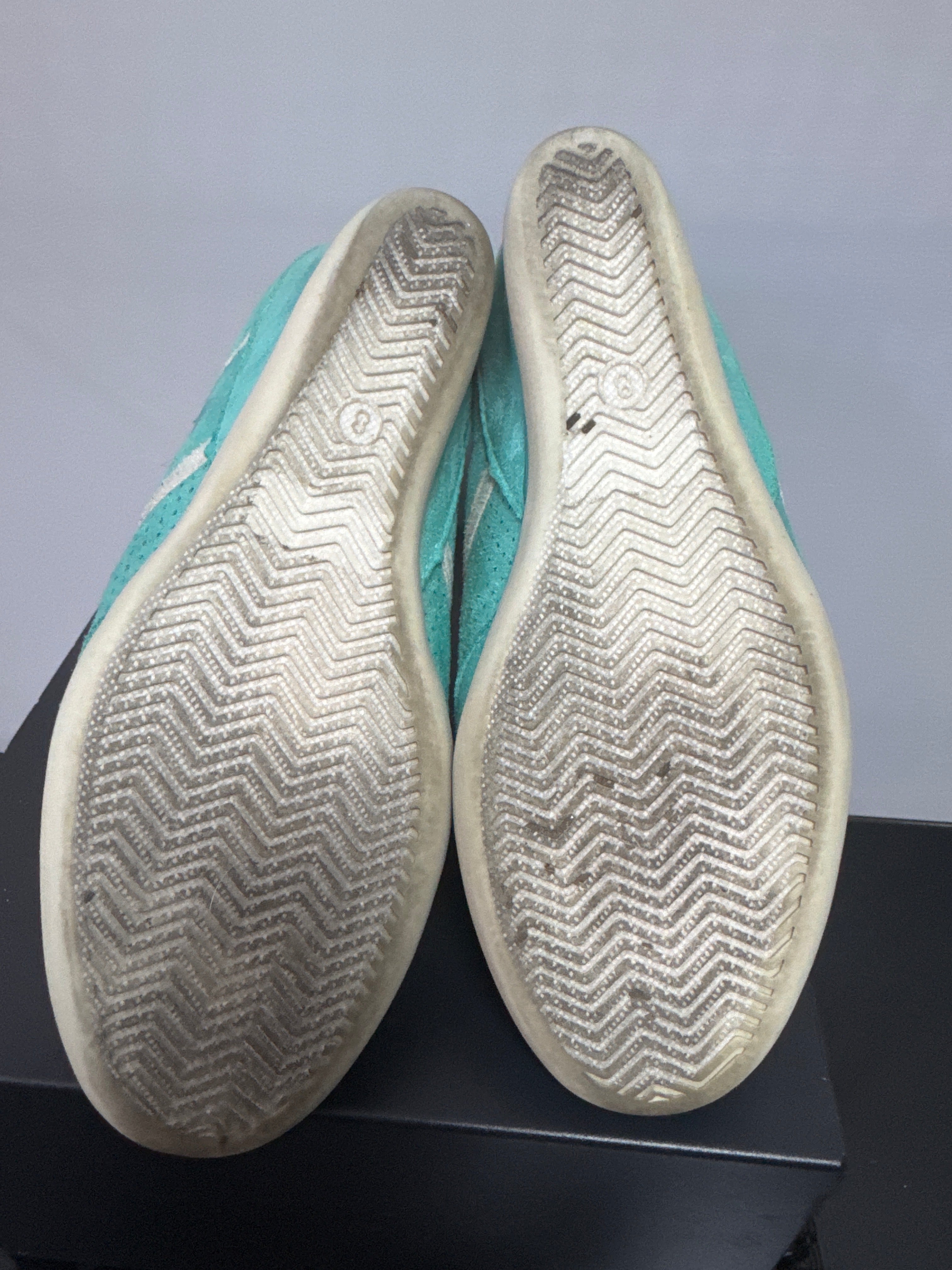 Y2K Teal Wedge Sneakers | Size 8