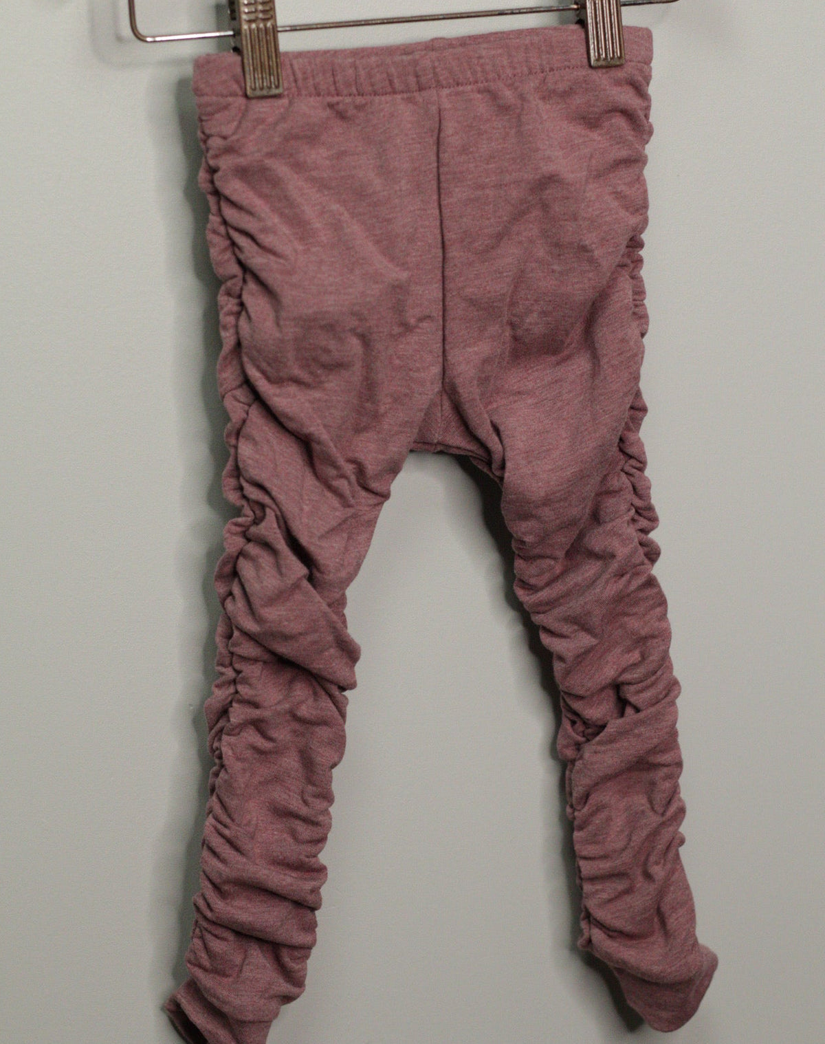 Dusty Rose French Terry Ruche Leggings