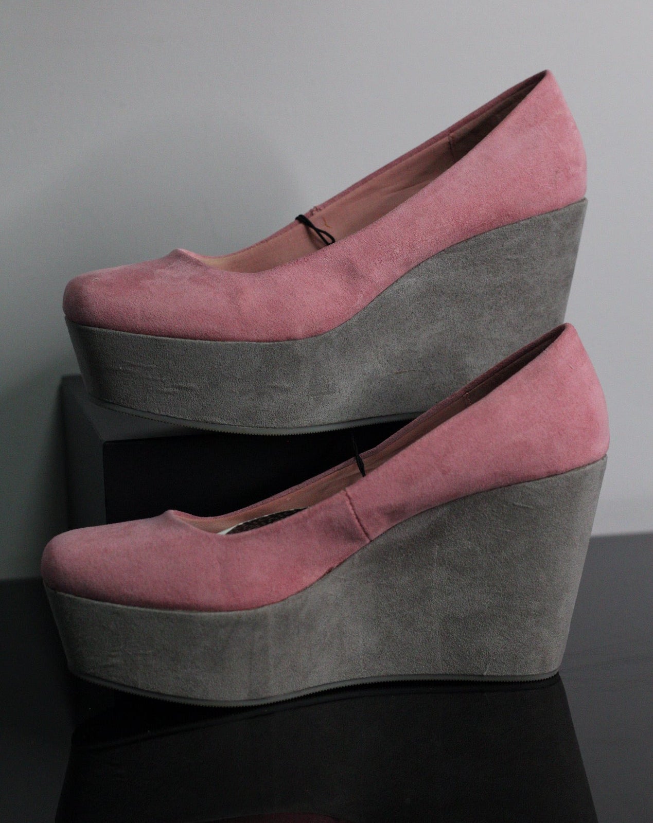 Pink & Grey PLATFORM WEDGES | SIZE 39
