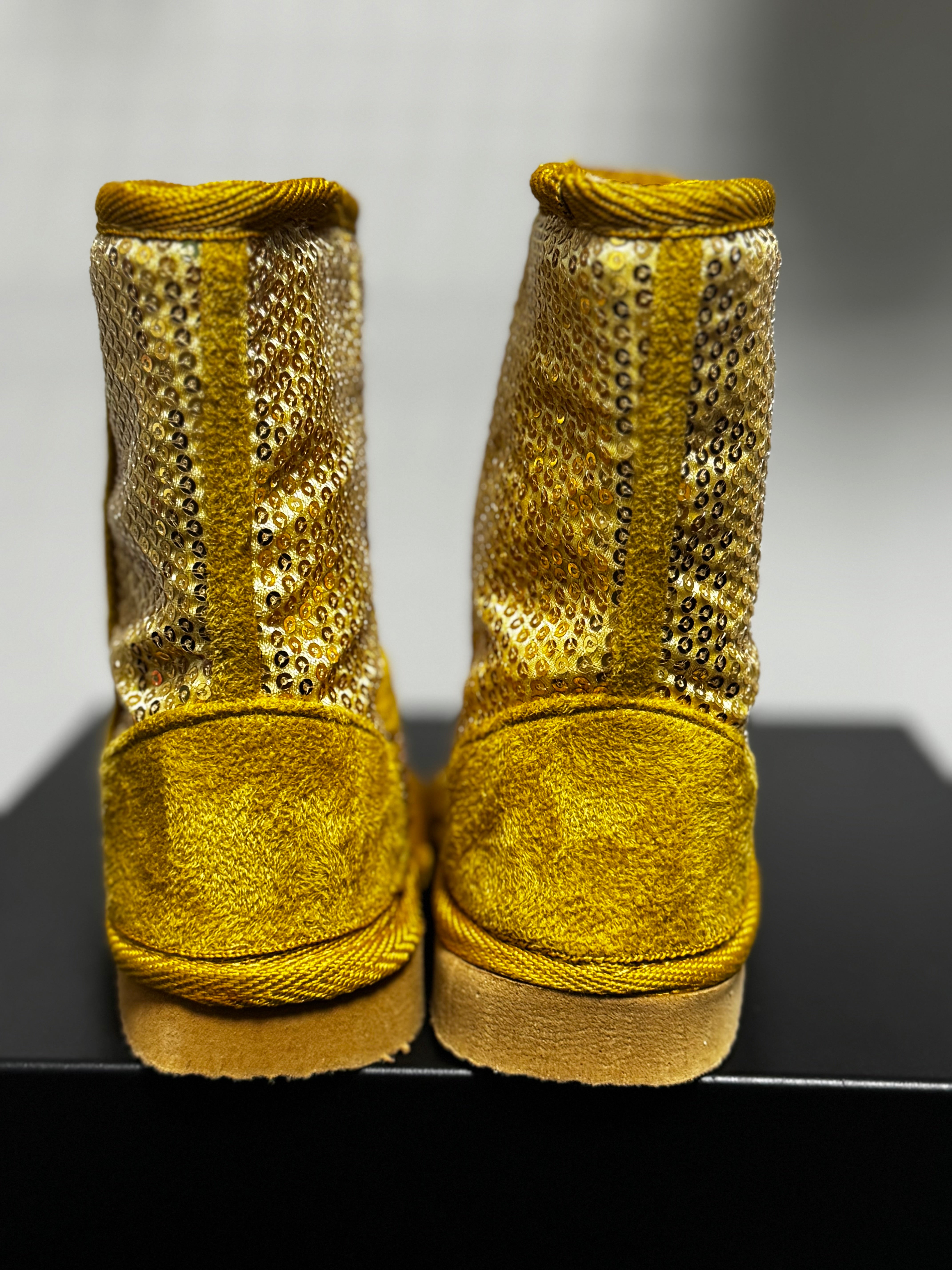 Gold Sequin Boots