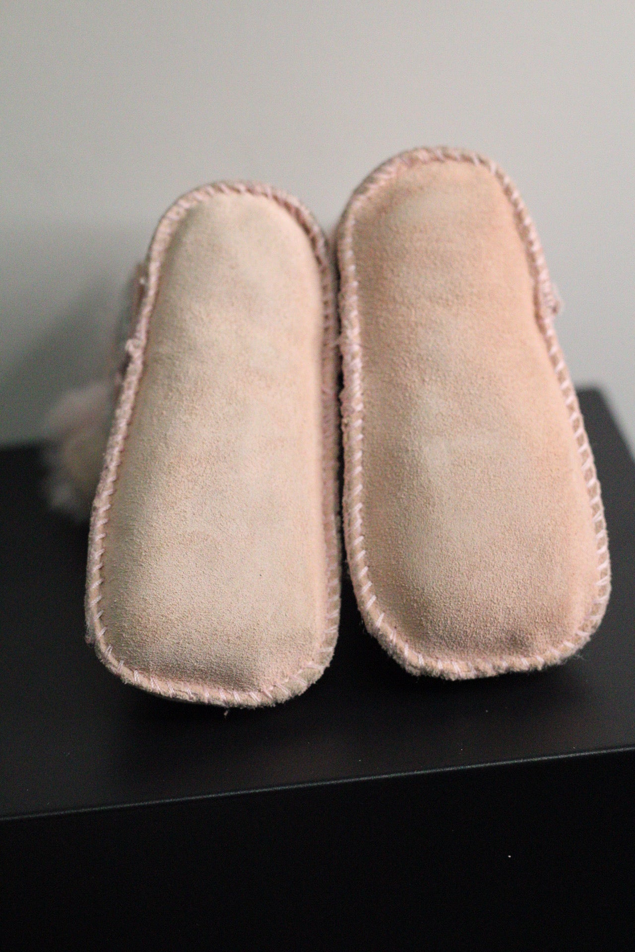 Tiny Baby Pink UGG Australia Sheepskin Booties | S