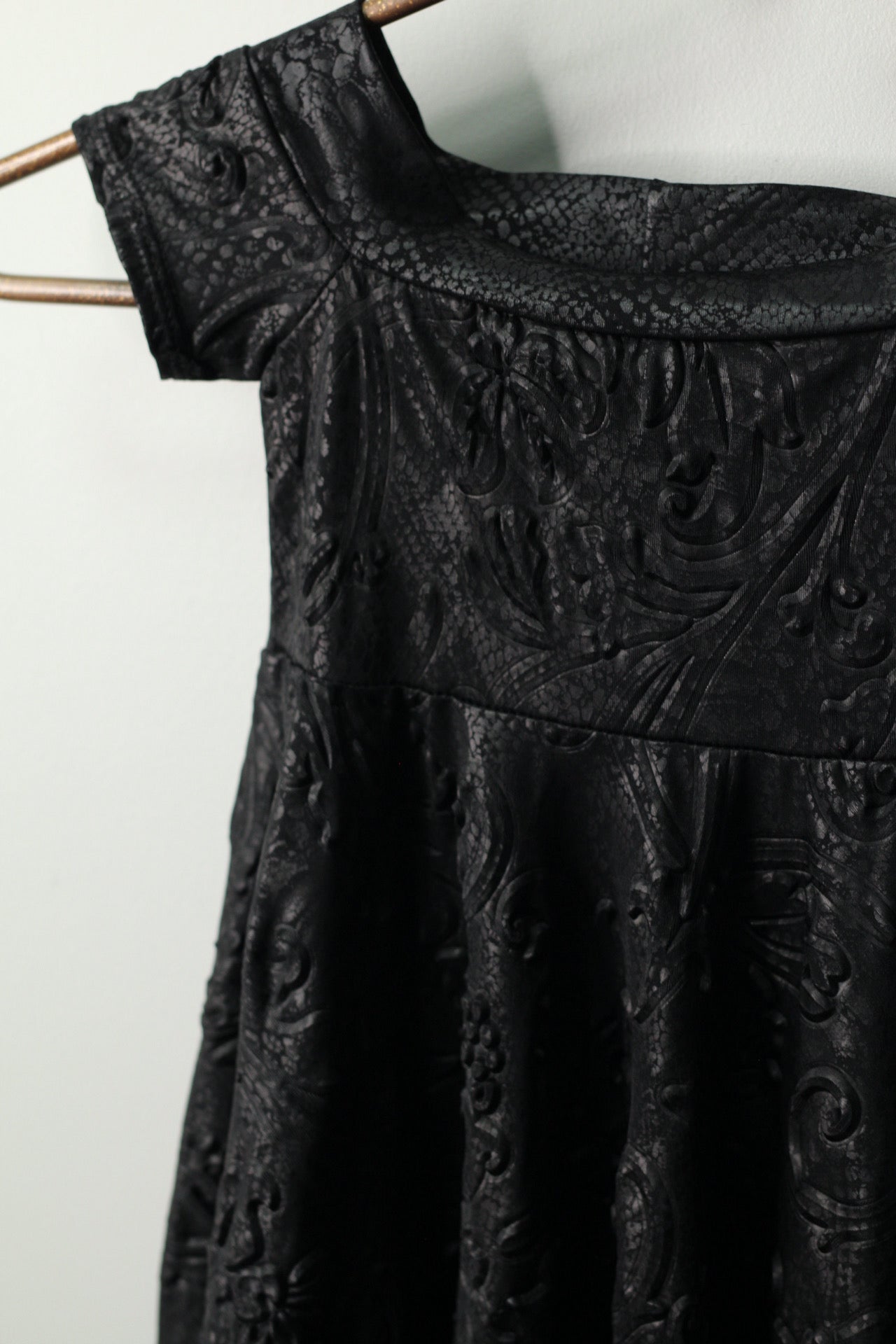 Embossed Faux Leather Dress | 2/3T